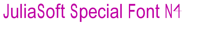 JuliaSoft Special Font N4